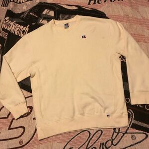 Russell Athletic Off-White Crewneck Sweatshirt